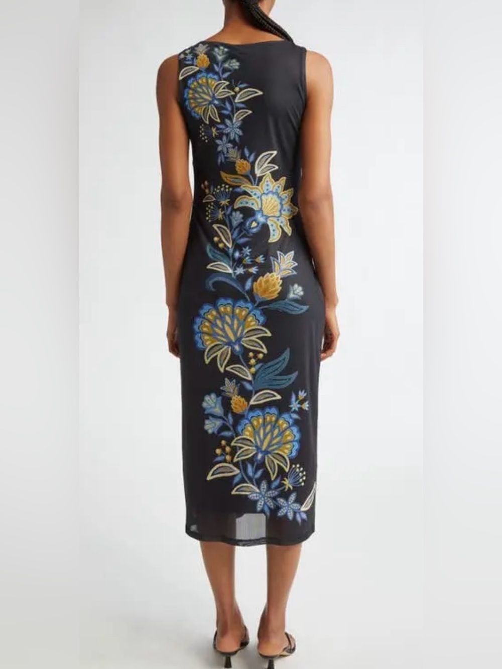 FARM Rio Anthropologie Endless Summer Embroidered Midi Dress Small - Picture 2 of 9